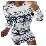 GFGHH Strickkleider Damen Pulloverkleid Elegante Pullover Rundkragen Winterkleid Casual Langarm Minikleid Strickkleider Tunika Kleid Sweater Strickkleid Rollkragen Elastizität Feinstrick Pullik