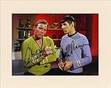William Shatner & Leonard Nimoy Star Trek Kirk und Spock Autogrammdruck im beig