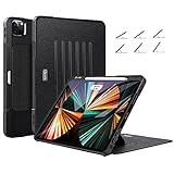 ZtotopCases Mehrfachwinkel Hülle für iPad 12.9 5th Gen 2021, Magnetisch Schutzhülle mit Stifthalter, Stoßfest Sturzfest Hülle, Automatischem Schlaf/Aufwach, für iPad Pro 12,9 Zoll 2021, Schw