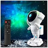 Led Sternenhimmel Projektor, Astronauten Sternenlicht Projektor, Nachtlicht Projektor mit Beruhigenden Aurora-Effekten, 12 Modi Nachtlicht Sterne Projektor Lamp mit Fernbedienung für kinder Erw