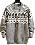 Marshall Darren Pullover Herren Langarm Herbst Winter Pullover Strickpullover O-Neck Streetwear Plus Oversize, Jm20432 5, XXXXL