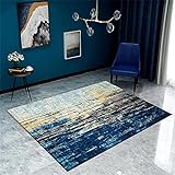 Xiaosua havatex Teppich Blue. Salon Teppich Blaue Unschärfe Zusammenfassung Vintage Muster mit Gerücht Anti-Miton Rugs for Living Room 180x280cm tepiche für Schlafzimmer 5ft 10.9''X9ft 2.2''