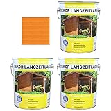 3 x 5 Liter Premium Holzlasur LF | Holzschutzlasur | Feuchteschutz | Teak | made by Wilck