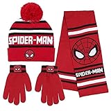 Marvel Spiderman winter set scarf hat g