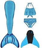 shepretty meerjungfrauenflosse mädchen Neuer Mermaid Tail Badeanzug für Erwachsene und Kinder,lanpuG3-130