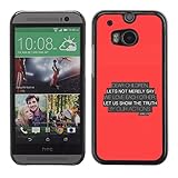 DREAMCASE (NICHT HTC ONE MINI 2) Bibelzitate Bild Hart Handy Schutzhülle Schutz Schale Case Cover Etui für HTC ONE M8 - Lassen Sie uns die Wahrheit von ur-Aktien zeigen - Johannes 3,18