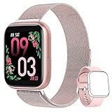 AIMIUVEI Smartwatch Damen, 1,4 Zoll Touchscreen Armbanduhr Fitness Tracker Pulsuhr Blutsauerstoff Schlaf, IP67 Wasserdicht Sportuhr Smart Watch Schrittzähler Fitness Uhr für Android und IOS