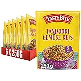 Tasty Bite Express-Reis, Tandoori Gemüse Reis, 6 Packungen (6 x 250g)