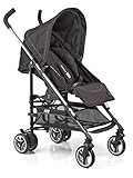 Gesslein Buggy S5 reverse Design 178, Babybuggy rückwärtsgerichtet, mit Liegeposition, ab Geburt nutzbar, bis 25kg belastbar, sehr leicht 8,5kg und klein zusammenfaltbar, mit Bcherhalter, schw