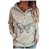 GFGHH Kapuzenpullover Für Damen Herbst Winter Hoodie Letter Print Sweatshirt Lose Casual Langarm Langarmshirt Pullover mit Kapuze Sport Outerwear, Teenager Mädchen Freizeit-Sweatshirt Pulli Top