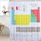 Duschvorhang Periodensystem Der Elemente, 70*70 inch Wasserdicht, Waschbar,Duschvorhang Periodensystem Big Bang ,Vorhang Aus Polyester Für Badewanne Duschw