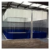 AWSAD wasserdichte Transparente Plane Transparente Vorhänge, weiche Vorhänge für Autowaschanlagen, PVC Gespleißte Polyethylen-Metallösen,Lager, Größe 47 (Size : 5.6x2.7m)