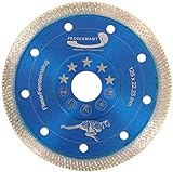 PRODIAMANT Profi Diamant-Trennscheibe Fliese Feinsteinzeug F50 extra dünn 115 mm x 22,2 mm für bis zu 20mm Plattenstärk