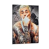 Ju-Stin Bi-Eber Rap Rock Hip Hop DJ personalisiertes Geburtstagsgeschenk Poster (48) Leinwand-Kunst-Poster und Wand-Kunstdruck, modernes Familienschlafzimmerdekor-Poster 30 x 45