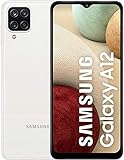 Samsung Galaxy A12 Android Smartphone ohne Vertrag, 4 Kameras, großer 5.000 mAh Akku, 6,5 Zoll HD+-Display, 64 GB/4 GB RAM, Handy in Weiß, Deutsche V
