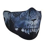 ZANheadgear Unisex-Adult Modi-Face Accessory (Detachable Mask Neoprene Midnight Skull) (Multicolor, One Size)