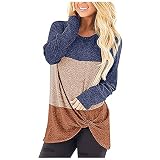 TOFOTL Rundhals bedruckter Pullover Damen Langarm Casual T-Shirt, Damen Winter Warme Pullover, Strickjacken und Sweatshirts, Damen W