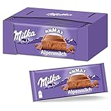 Milka Alpenmilch 16 x 270g Großtafel, Klassische zartschmelzende Schokoladentafel aus Alp