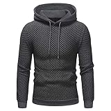 Z&Y Glaa Herren Leder-Hoodie dünne leichte Lederjacke mit Kapuze weiches Leder Fleece-Innenseite Herren Sweatjacke Kapuzenjacke Hoodie Mit Kapuze Reißverschluss Und Fleece-I