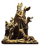 Desktop-Skulptur Greek God Odin Statue, Skulptur Handwerk Harz Dekoration Kunstwerk Familie Retro Modell Desktop Dekoration Fig