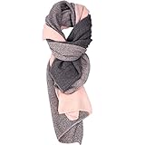 Damen Schal Cashmere Gefällt Wraps DeckeSchal Spleißen Karo Schal Herbst Winter Top Qualität Warm Schal 3Farbe, Einheitsgröße, R