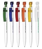 Kugelschreiber Polo 500 Stück gelb mit Werbedruck Werbekugelschreiber Druck Werbung Logo inkl. gratis Gestaltung