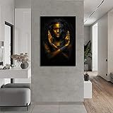 Leinwand Inkjet Dekoration Gemälde Gold und Schwarz Kunst Frau Portrait Malerei Leinwand Drucken Modernen Familie Wand Dekor Gemälde,Noframe,70x90