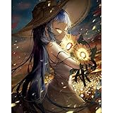 LZLYOU Malen nach Zahlen Kits für Erwachsene und Kinder DIY Ölgemälde Digital Cartoon Anime Mädchen Leinwand Wandkunst Dekoration 40X50C