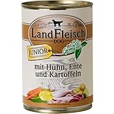 LandFleisch | Junior mit Huhn, Ente und Kartoffeln | 12 x 400 g