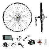 YOSE POWER 36V350W 28'(700C) E-Bike Conversion Kit Heckmotor Steckkranz Elektrofahrrad Umbausatz Cassette mit Heckmotor 28 Zoll mit LCD Display