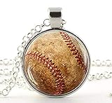 Baseball-Anhänger, Baseball-Halskette, Baseball-Schmuck, Baseball-Spieler, Team-Mom-Baseball-Geschenk, Baseball-Fan-Geschenk