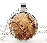 Baseball-Anhänger, Baseball-Halskette, Baseball-Schmuck, Baseball-Spieler, Team-Mom-Baseball-Geschenk, Baseball-Fan-Geschenk