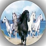 Fondant Tortenaufleger Tortenbild Geburtstag Pferde AMA28