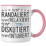 Trendation - Krankenschwester Tasse Geschenk Propofol Spritze Geschenk Krankenschwestern Kaffeetasse Arzt Ärtzin Arzthelferin (Rosa)