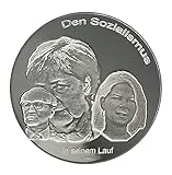 Sternkopf, Silber .999, halbe Unze, Thaler'Sozialismus in seinem Lauf', handgeprägt im Erzgebirg