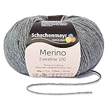 Schachenmayr Handstrickgarne Schachenmayr Merino Extrafine 170, 50G Mittelgrau M