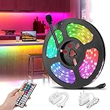 innislink LED Strip 5m, LED Streifen RGB stripes LED Leiste Band Led lichterkette mit Fernbedienung, Dimmbar Farbwechsel Flexible Lichtband licht lights LED Bänder Beleuchtung für Haus Party Bar TV