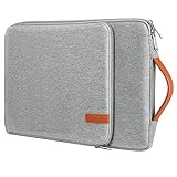 MoKo Hülle Kompatibel mit Surface pro 8/MacBook Pro M1 Pro/M1 Max 14.2 2021/Chromebook/MacBook Air 13' Retina/MacBook Pro 13'/iPad Pro 12.9, Tragetasche für 13'-13.3' Laptop, Hell G