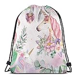 Einhorn Obst Handgemaltes Muster Duschvorhang Kordelzug Bapa Tasche Sport Gym Sapa wasserdichte Männer Frauen Cinch Tasche für Reisen Yoga Beach S