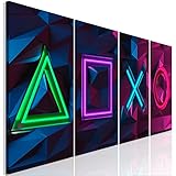 murando - Bilder für Gamers Spielkonsole 160x60 cm Vlies Leinwandbild 4 Teilig Kunstdruck modern Wandbilder XXL Wanddekoration Design Wand Bild - 3D Effekt Gaming Play bunt i-A-0195-b