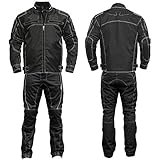 German Wear 2-teiler Motorradkombi Cordura Textilien Motorradjacke & Motorradhose Schwarz, 60/4XL