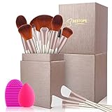 Pinselset Make up Pinsel Set Geschenkbox BESTOPE 16 Stück mit 2 Maskenpinsel Silikon 1 Schwamm und Bürste Wash Ei Gesichtspinsel Lidschattenpinsel Augenp