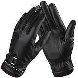 Damen Winter Lederhandschuhe Eleganz Warme Touchscreen Leather Handschuhe Leder Freizeit Outdoor Sports Schreiben H