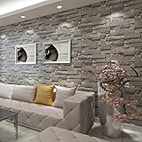 baporee Stein-Tapete des Ziegelstein-3D des Staplungs-Moderne Tapeten-Wand-Tapeten-Wand-Tapeten-Ziegelstein-Wand-Tapete-graues für W