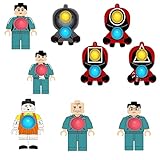 通用 Squid Game Simple Dimple - 9 Pack Mini Push Pop Bubble Squid Game Keychain, Squid Game Characters Simple Dimple Fidget Keychain Pack for Hallow