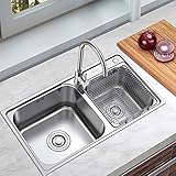 JYTFZD HAOYANG-Sink- Doppelte Trogs-Waschbecken-Paket Doppel-Sink dickere Waschbeckenzeichnung 304 Edelstahl-Spüle mit FAHRZEUZ 11.3Commodity-Code: YLHH-496