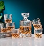 Dekanter Mit 6 Whiskeygläsern Kristallglas Luxus-Spezialtextur 750ml Brandy Rum Rotweinglas Weihnachtsfeier F