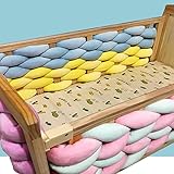 libelyef Bettumrandung, Kantenschutz für Babybett/Kinderbett, Stoßschutz, geflochten, Schutz für Stoßstange, Plüsch, hochwertig, 5