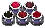 Farbgel Set Rot Metallic und Glitter Premium LED Gele Colorgel Nagelgel für Nageldesign 5er Pack (5 x 5ml)