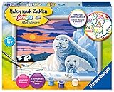 Ravensburger Malen nach Zahlen 28779 - Niedliche Robben - Für Kinder ab 7 J